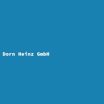 Manufacturer: Dorn Heinz GmbH
