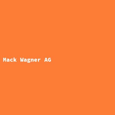 Manufacturer: Mack Wagner AG