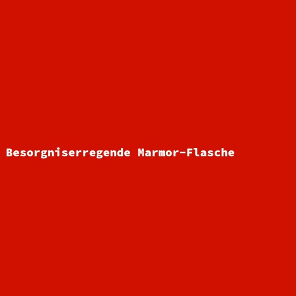 Besorgniserregende Marmor-Flasche