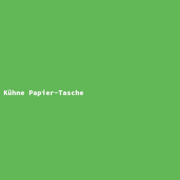 Kühne Papier-Tasche